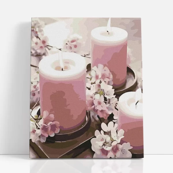 gyertyák számfestő szemből