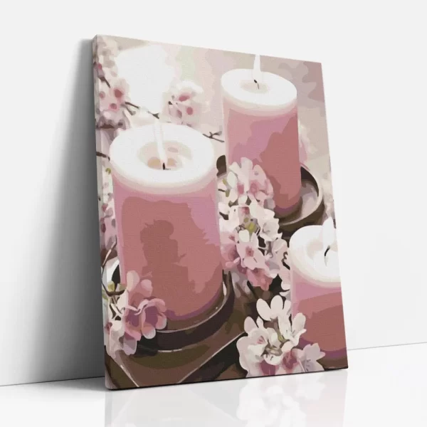 gyertyák számfestő oldalról