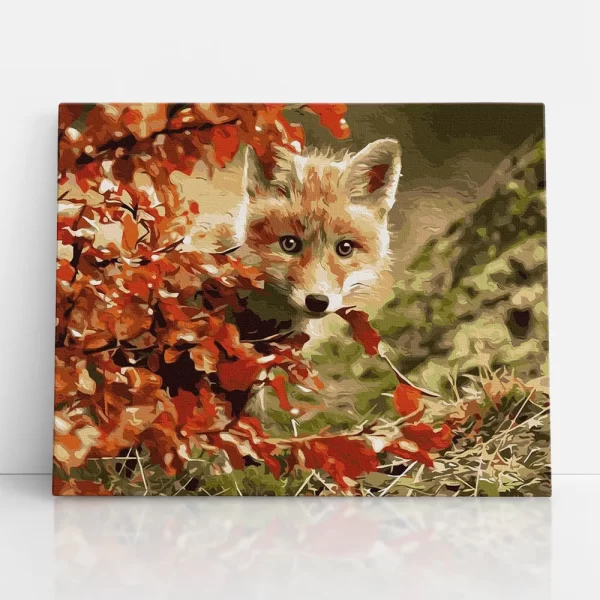 kukucskáló róka számfestő szemből