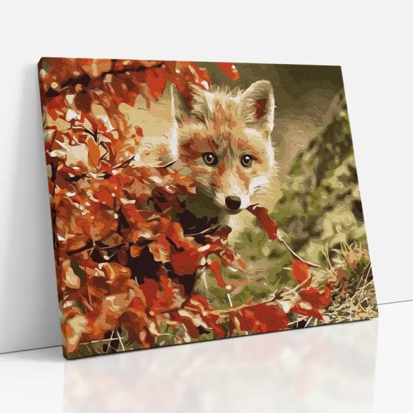 kukucskáló róka számfestő oldalról