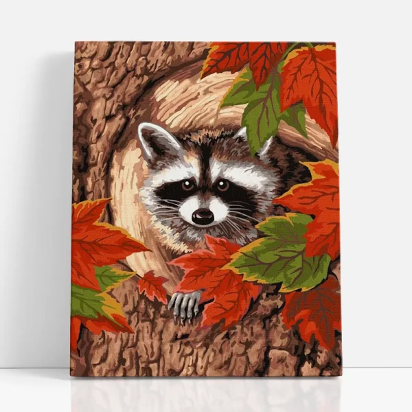 mosómedve ősszel számfestő szemből