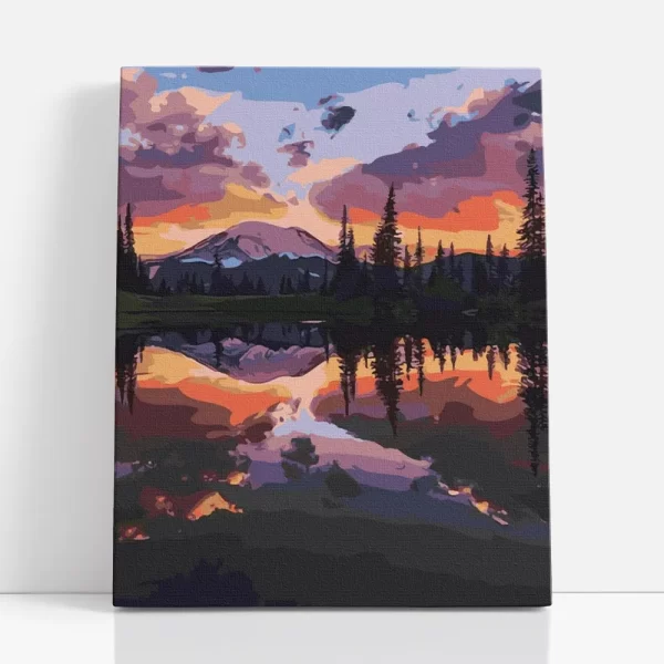 naplemente a víztükörben számfestő szemből