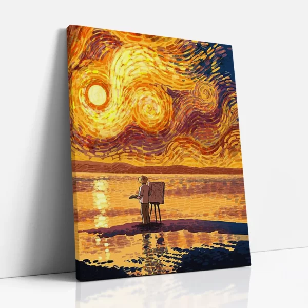 van gogh a naplementében számfestő oldalról