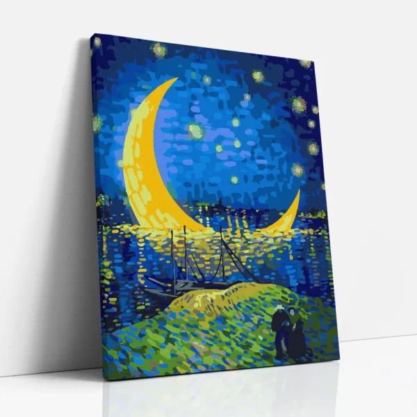 van gogh hold számfestő oldalról